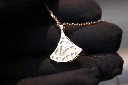 [OrnoraJewelry]DREAM NECKLACE WHITE MOP PINK GOLD 1 DIAMOND