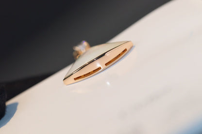[OrnoraJewelry]DREAM NECKLACE WHITE MOP PINK GOLD 1 DIAMOND