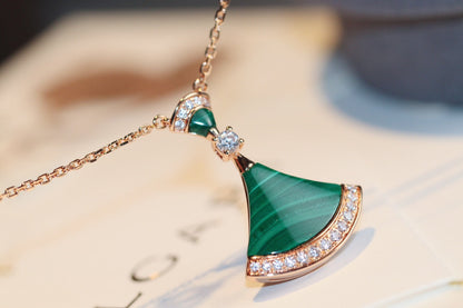 [OrnoraJewelry]DREAM NECKLACE MALACHITE DIAMOND