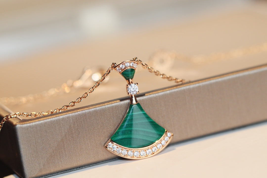 [OrnoraJewelry]DREAM NECKLACE MALACHITE DIAMOND