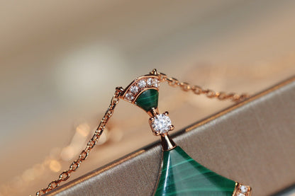 [OrnoraJewelry]DREAM NECKLACE MALACHITE DIAMOND