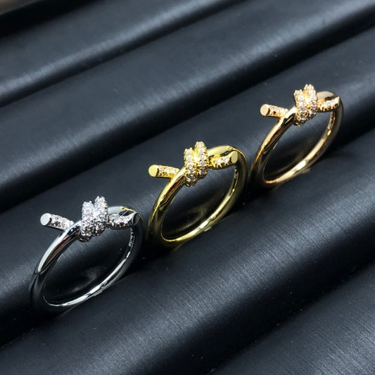 [Ornora Jewelry]KNOT RING 1.2MM DIAMOND
