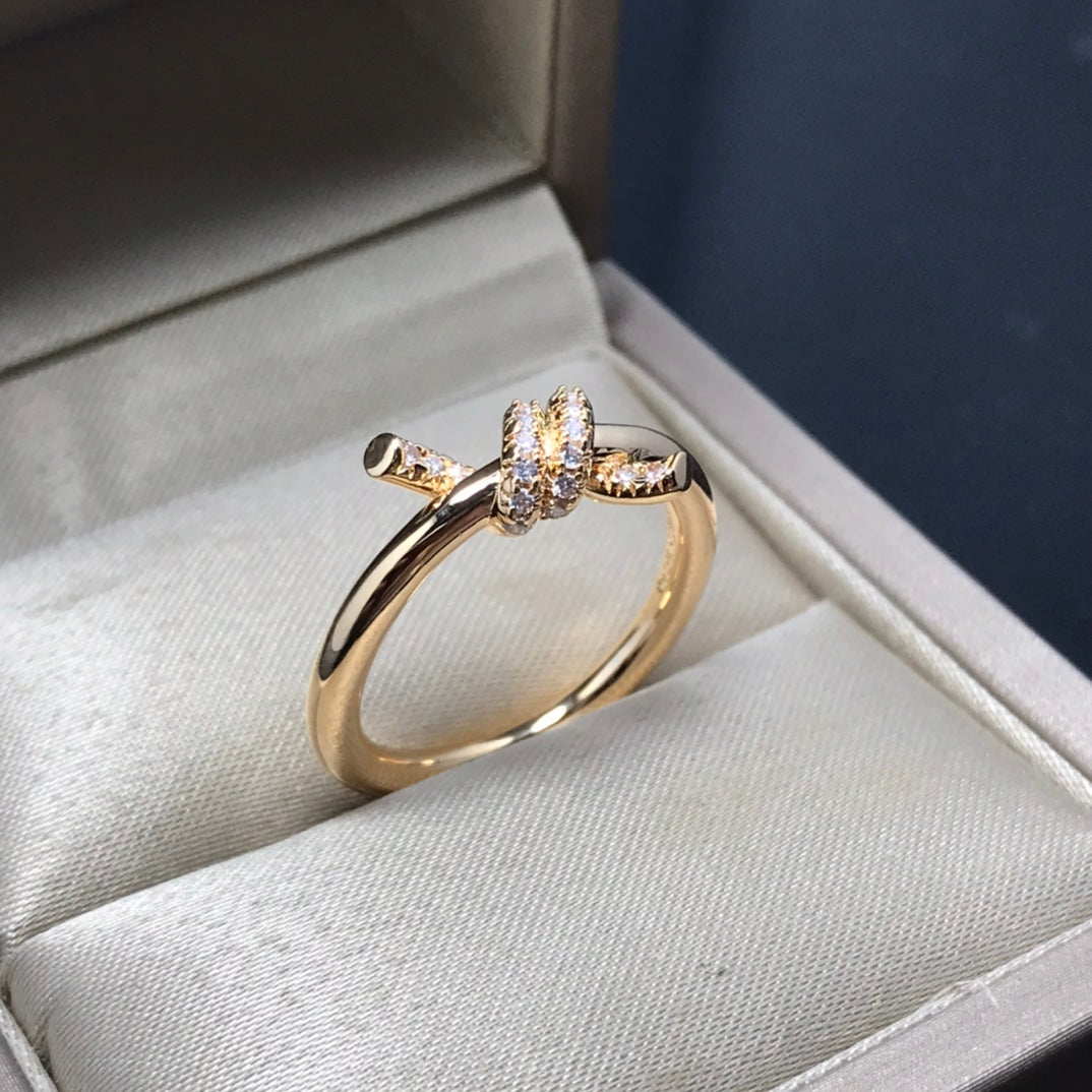 [Ornora Jewelry]KNOT RING 1.2MM DIAMOND