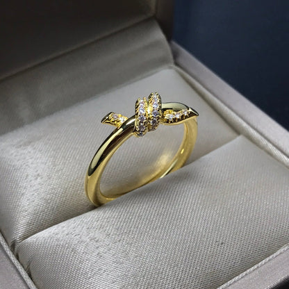 [Ornora Jewelry]KNOT RING 1.2MM DIAMOND