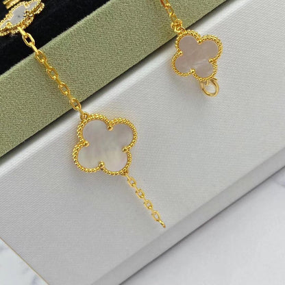 [OrnoraJewelry]MAGIC CLOVER MOP GOLD BRACELET 5 MOTIFS