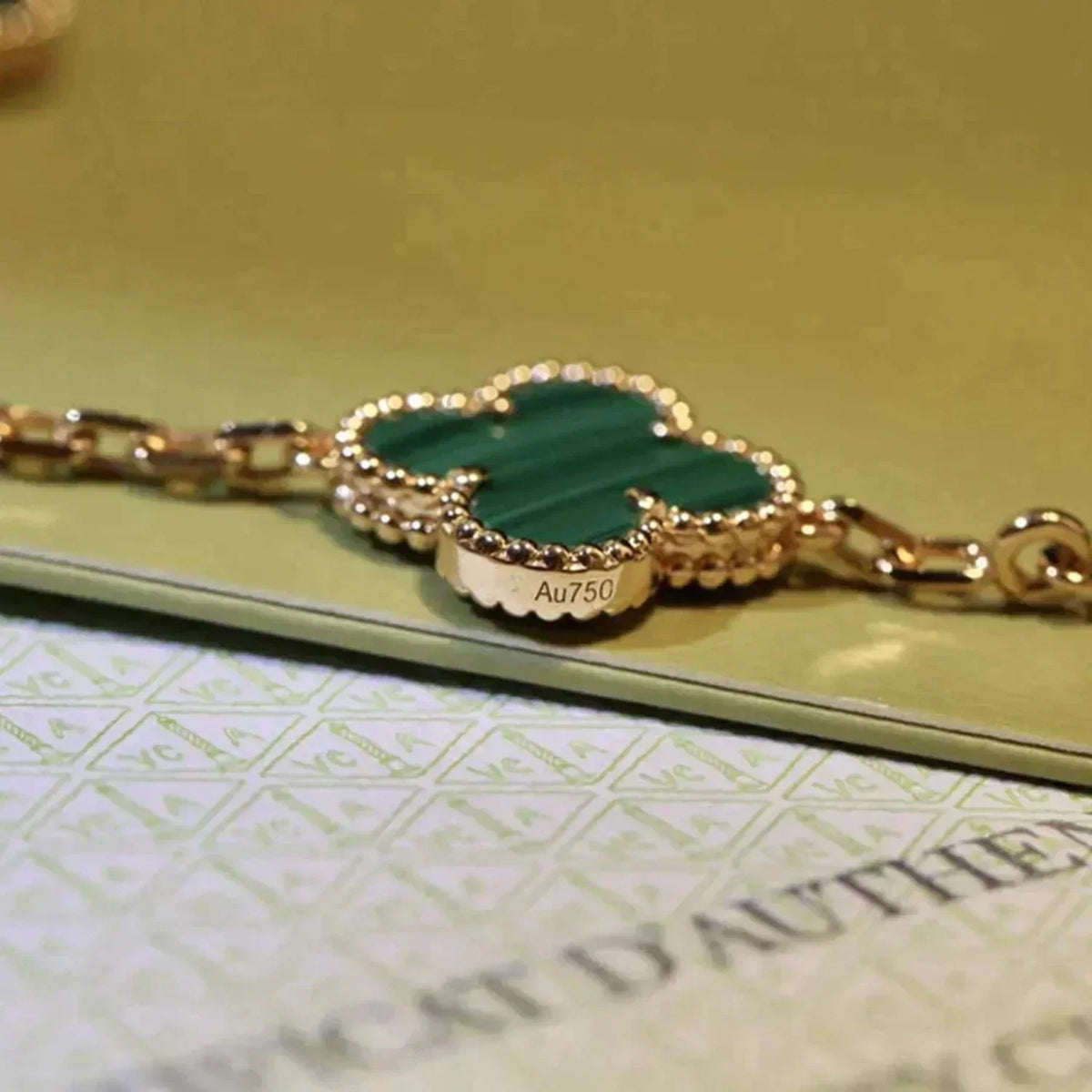 [OrnoraJewelry] CLOVER 5 MOTIF MALACHITE BRACELET COLLECTION
