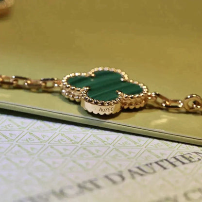 [OrnoraJewelry] CLOVER 5 MOTIF MALACHITE BRACELET COLLECTION