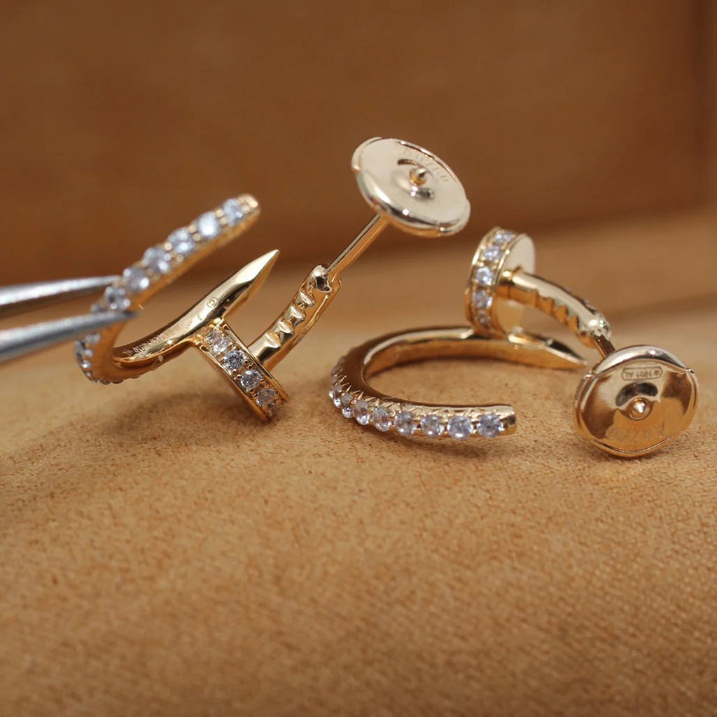 [OrnoraJewelry]JUSTE FULL DIAMOND SMALL EARRINGS
