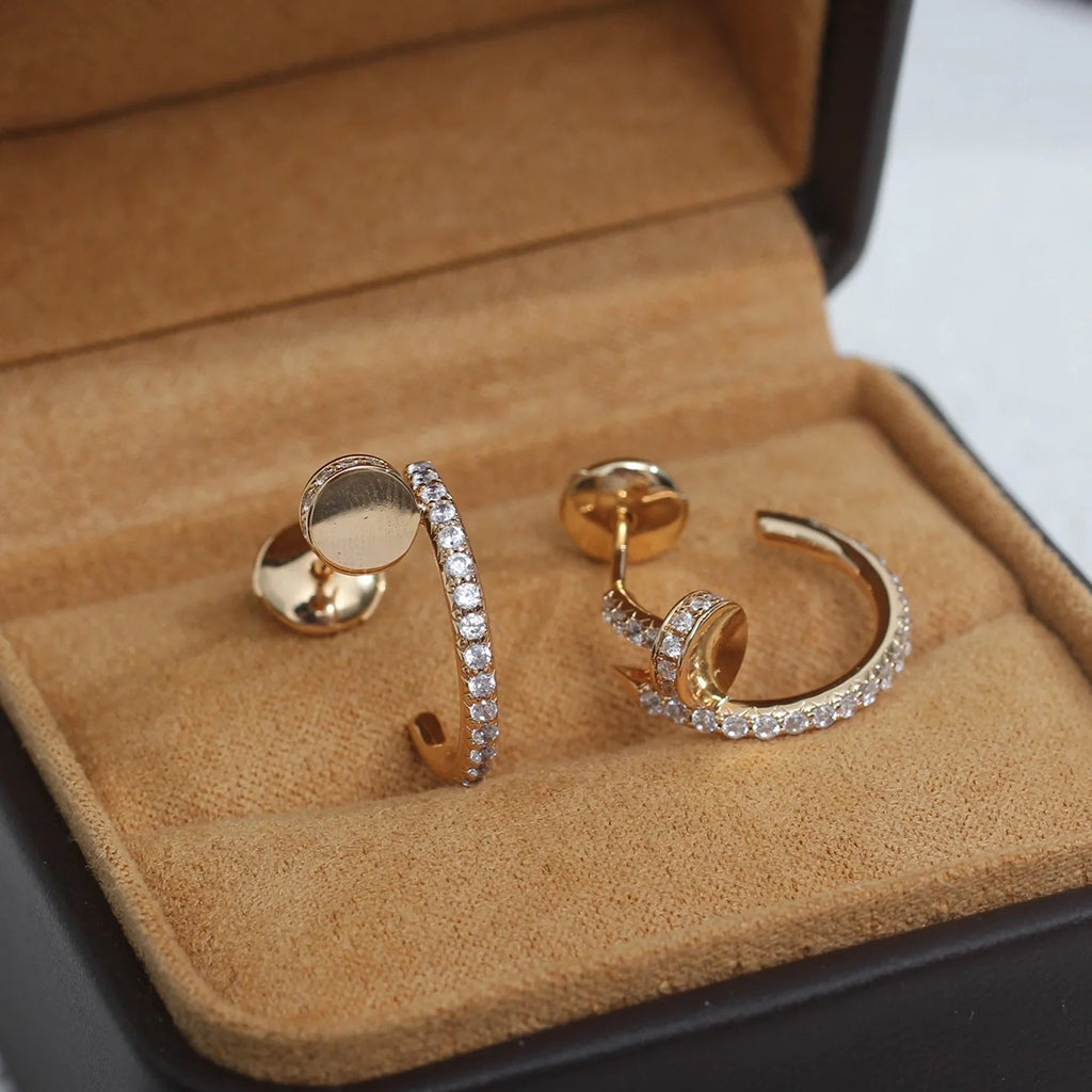 [OrnoraJewelry]JUSTE FULL DIAMOND SMALL EARRINGS