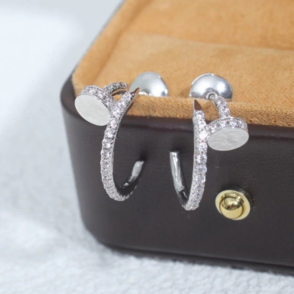 [OrnoraJewelry]JUSTE FULL DIAMOND SMALL EARRINGS