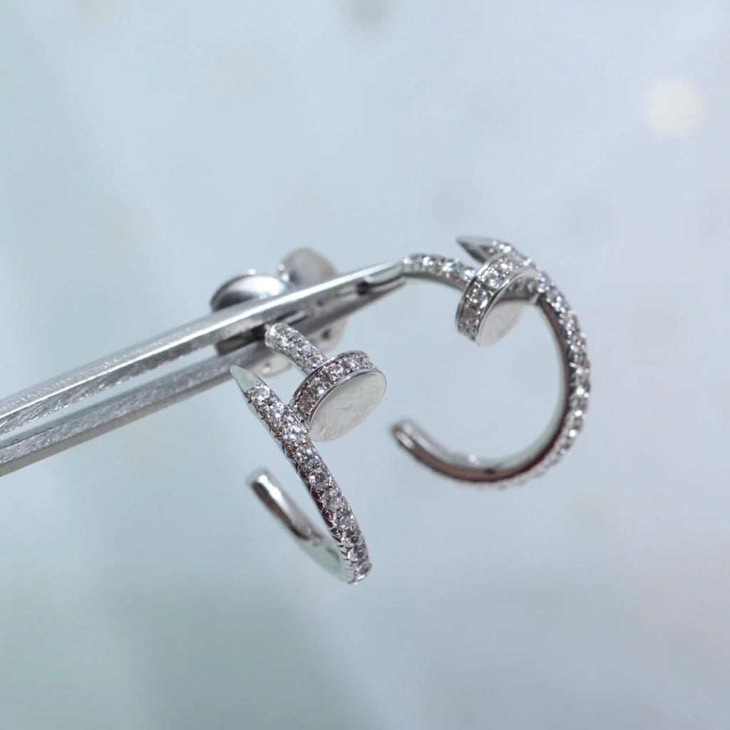 [OrnoraJewelry]JUSTE FULL DIAMOND SMALL EARRINGS