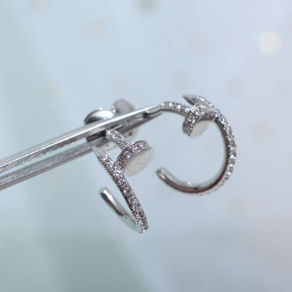 [OrnoraJewelry]JUSTE EARRINGS 12.75MM SILVER DIAMOND