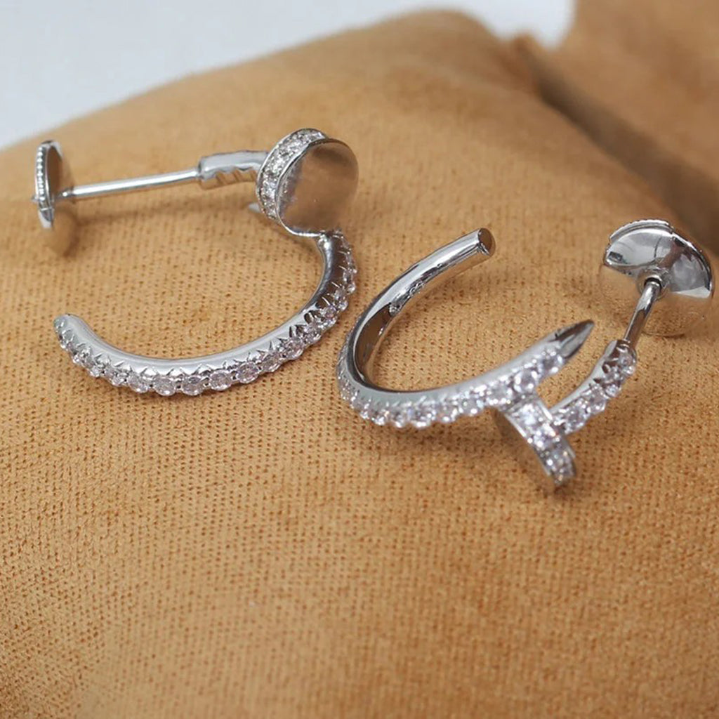 [OrnoraJewelry]JUSTE FULL DIAMOND SMALL EARRINGS