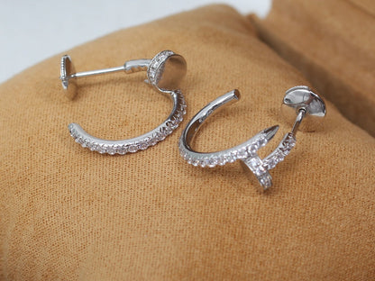 [OrnoraJewelry]JUSTE EARRINGS 12.75MM SILVER DIAMOND