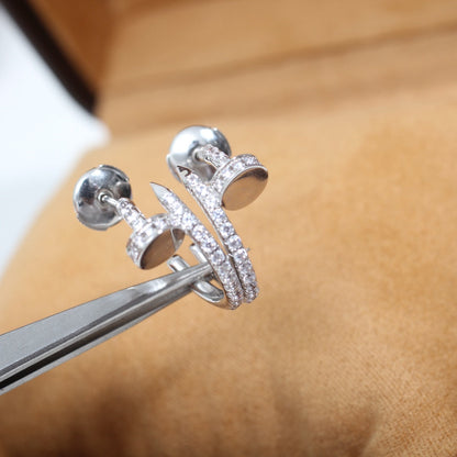 [OrnoraJewelry]JUSTE EARRINGS 12.75MM SILVER DIAMOND