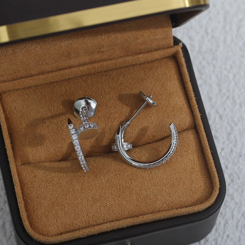 [OrnoraJewelry]JUSTE FULL DIAMOND SMALL EARRINGS
