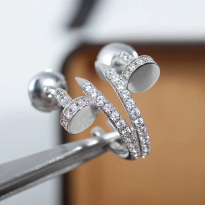 [OrnoraJewelry]JUSTE FULL DIAMOND SMALL EARRINGS
