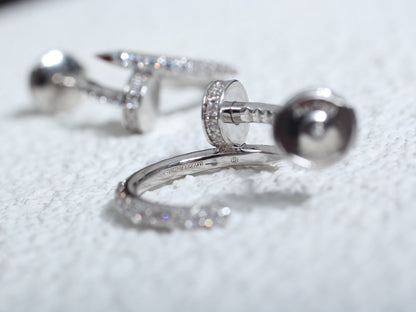 [OrnoraJewelry]JUSTE EARRINGS 12.75MM SILVER DIAMOND