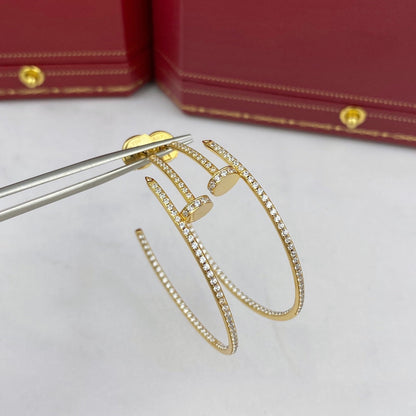 [OrnoraJewelry]JUSTE EARRINGS FULL DIAMONDS 1.8MM