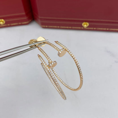 [OrnoraJewelry]JUSTE EARRINGS FULL DIAMONDS 1.8MM