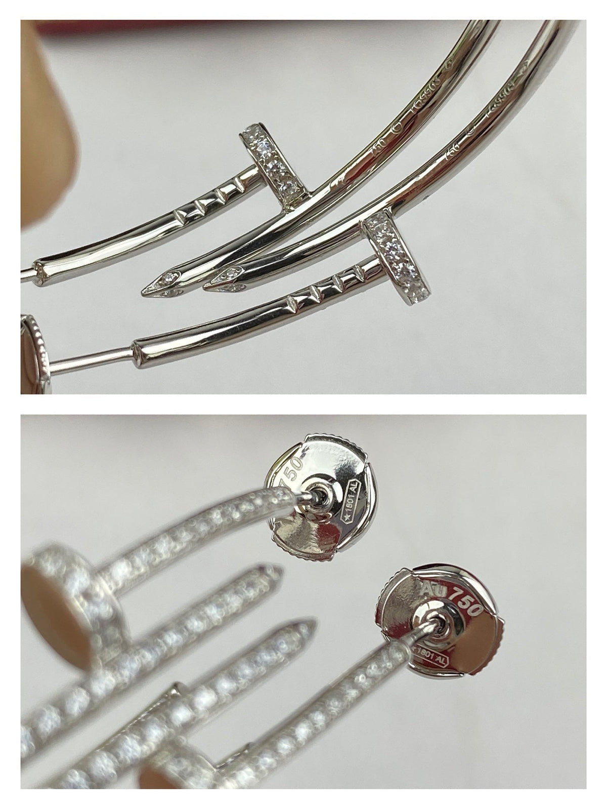[OrnoraJewelry]JUSTE EARRINGS FULL DIAMONDS 1.8MM