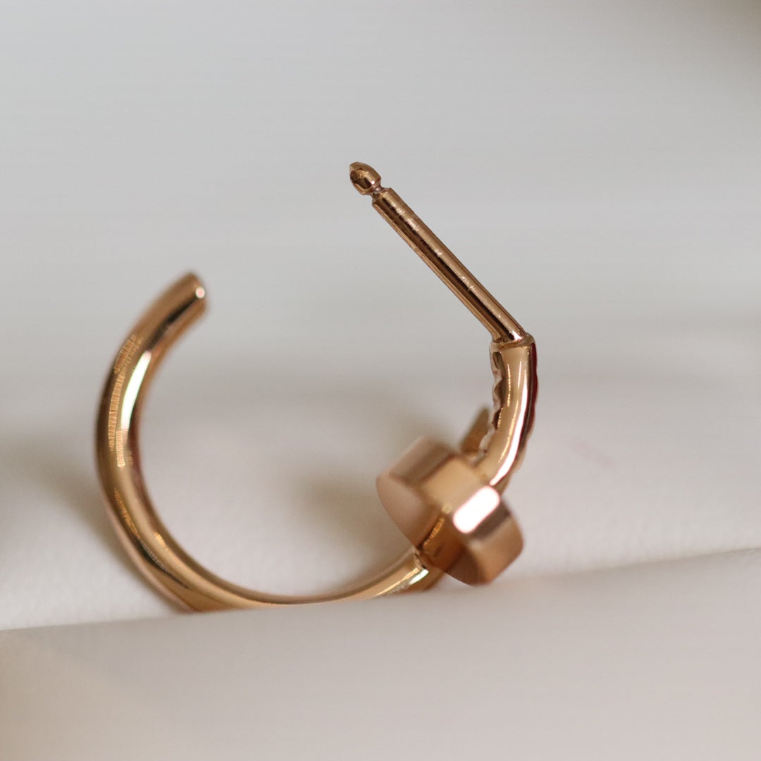 [OrnoraJewelry]JUSTE EARRINGS PINK GOLD