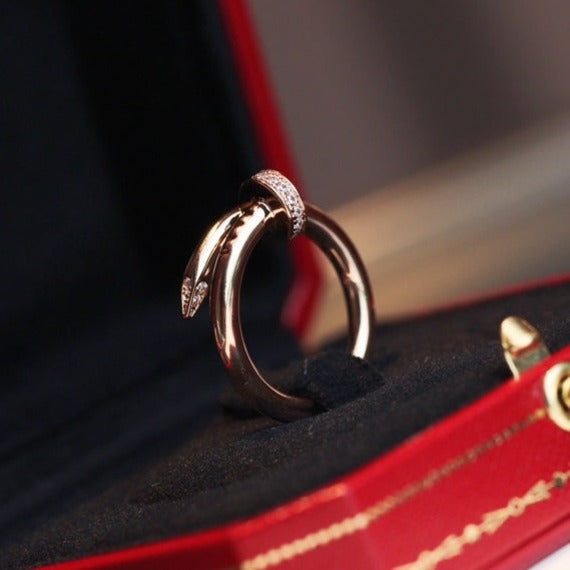 [OrnoraJewelry]JUSTE RING 2.65MM PINK GOLD DIAMOND