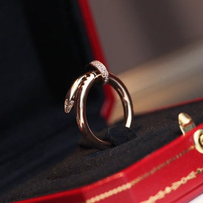[OrnoraJewelry]JUSTE RING 2.65MM PINK GOLD DIAMOND