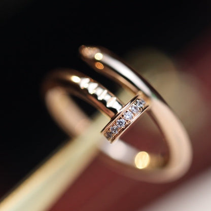 [OrnoraJewelry]JUSTE RING 2.65MM PINK GOLD DIAMOND