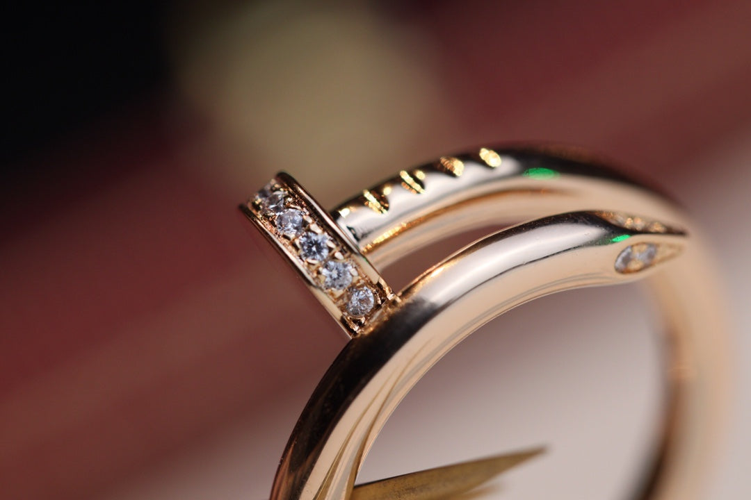 [OrnoraJewelry]JUSTE RING 2.65MM PINK GOLD DIAMOND