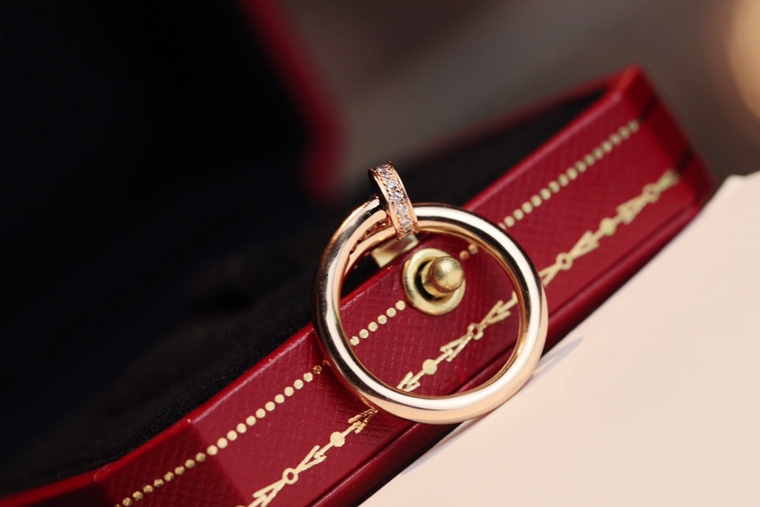 [OrnoraJewelry]JUSTE RING 2.65MM PINK GOLD DIAMOND
