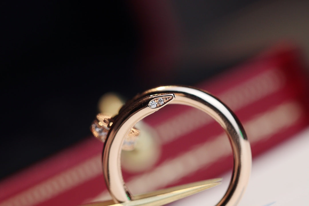 [OrnoraJewelry]JUSTE RING 2.65MM PINK GOLD DIAMOND