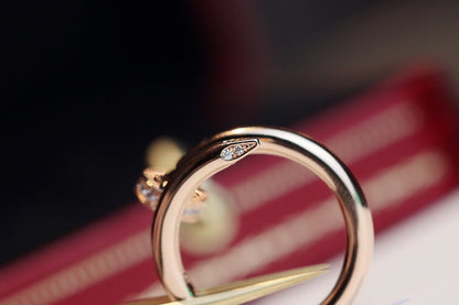 [OrnoraJewelry]JUSTE RING 2.65MM PINK GOLD DIAMOND