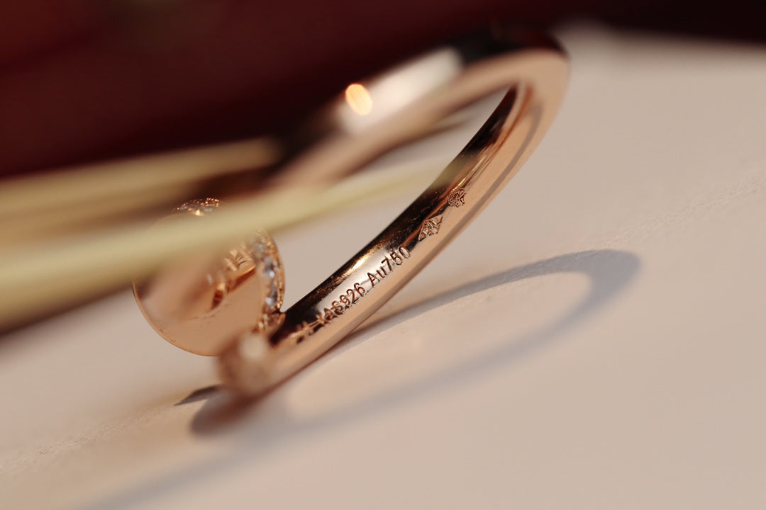 [OrnoraJewelry]JUSTE RING 2.65MM PINK GOLD DIAMOND
