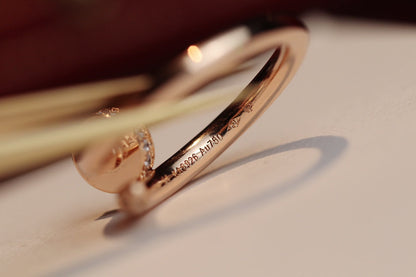[OrnoraJewelry]JUSTE RING 2.65MM PINK GOLD DIAMOND