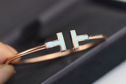 [Ornora Jewelry]T BRACELET 1.8MM TURQUOISE PINK GOLD