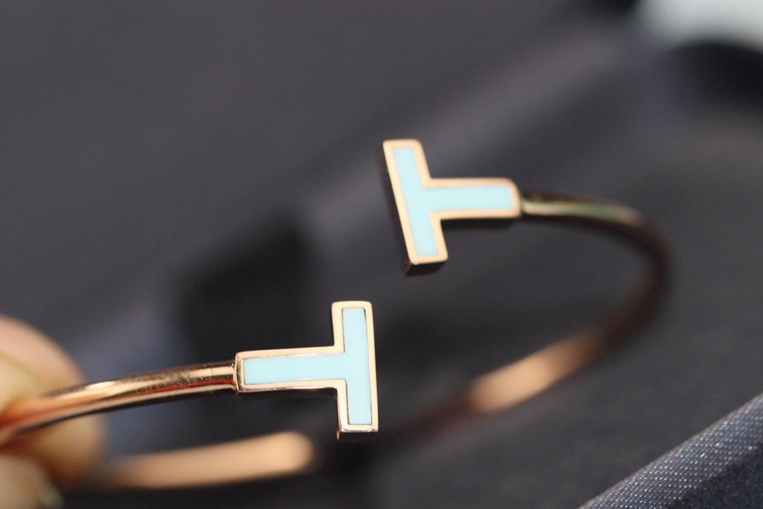 [Ornora Jewelry]T BRACELET 1.8MM TURQUOISE PINK GOLD