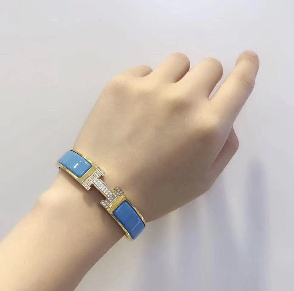 [OrnoraJewelry]H CLOUD BLUE BRACELET GOLD DIAMOND