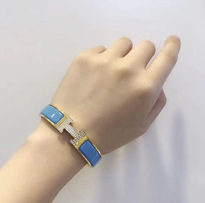[OrnoraJewelry]H CLOUD BLUE BRACELET GOLD DIAMOND