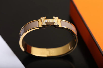 [OrnoraJewelry]H BRACELET GOLD DIAMOND