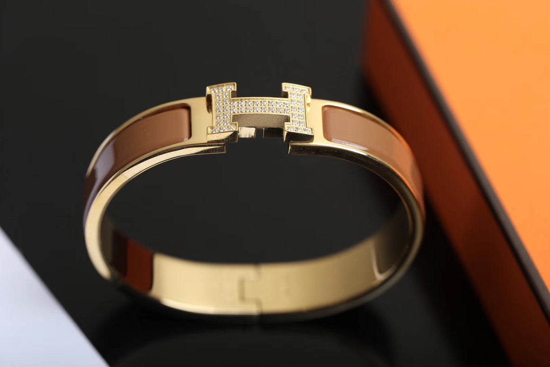 [OrnoraJewelry]H BRACELET GOLD DIAMOND