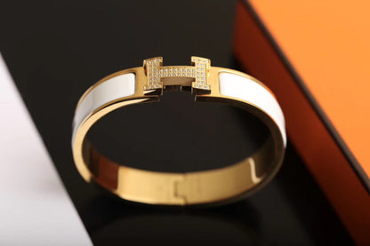 [OrnoraJewelry]H BRACELET GOLD DIAMOND