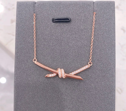 [Ornora Jewelry]KNOT NECKLACE DIAMONDS