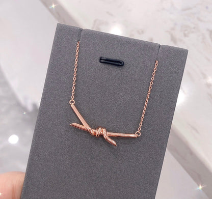 [Ornora Jewelry]KNOT NECKLACE DIAMONDS