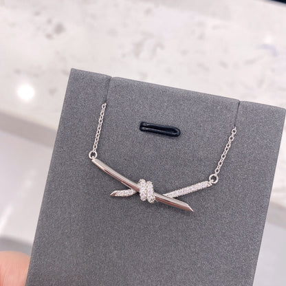 [Ornora Jewelry]KNOT NECKLACE DIAMONDS