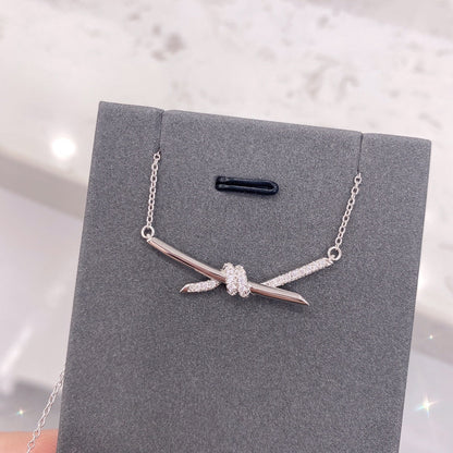 [Ornora Jewelry]KNOT NECKLACE DIAMONDS
