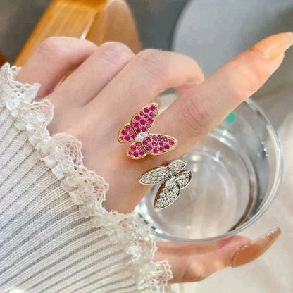 [OrnoraJewelry]TWIN BUTTERFLY DIAMOND RING