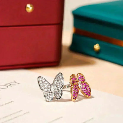 [OrnoraJewelry]TWIN BUTTERFLY DIAMOND RING