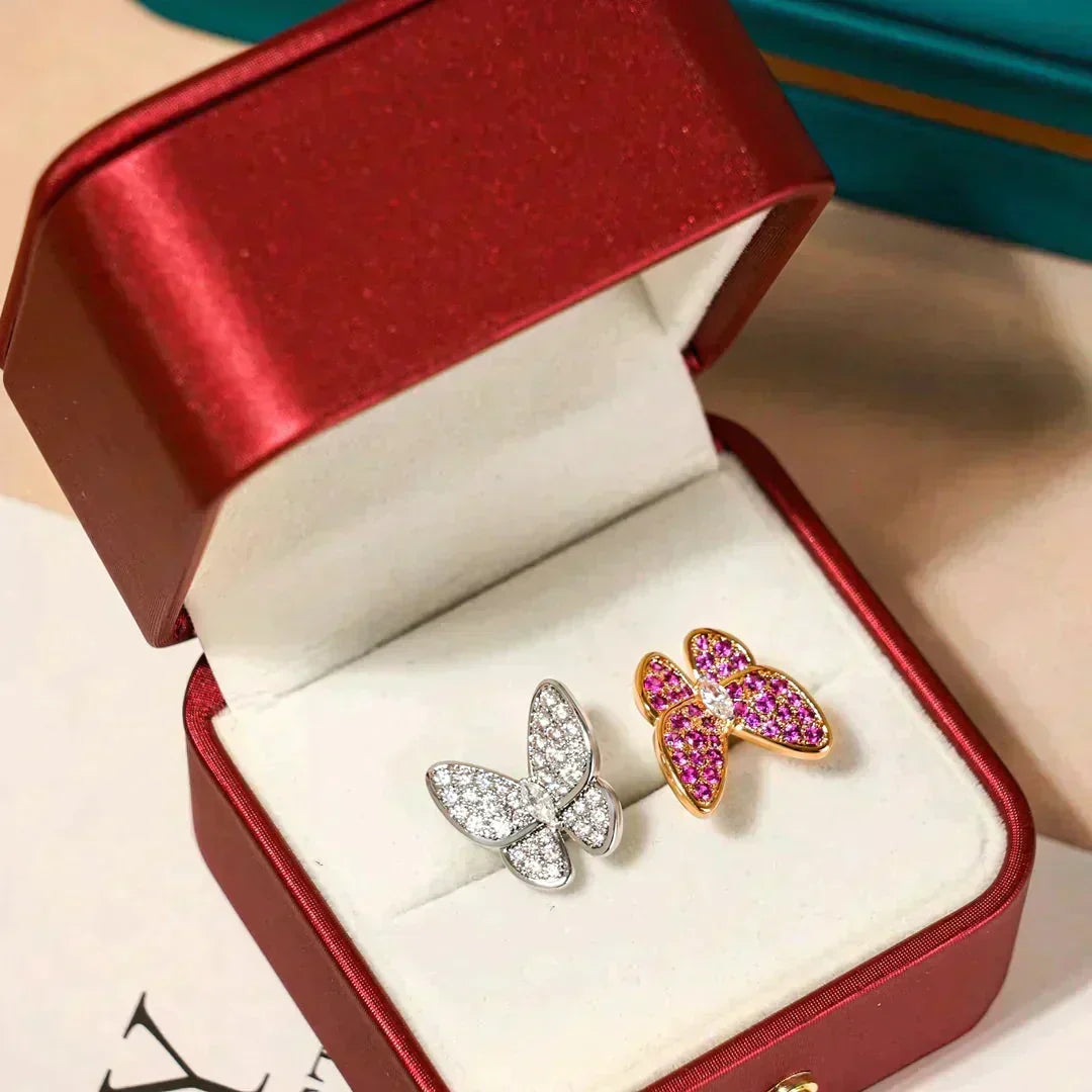 [OrnoraJewelry]TWIN BUTTERFLY DIAMOND RING