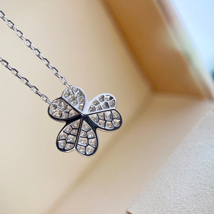 [OrnoraJewelry]CLOVER DIAMOND NECKLACE SILVER